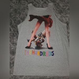 The Hundreds 80s Horror inspired grey tank top size Large
